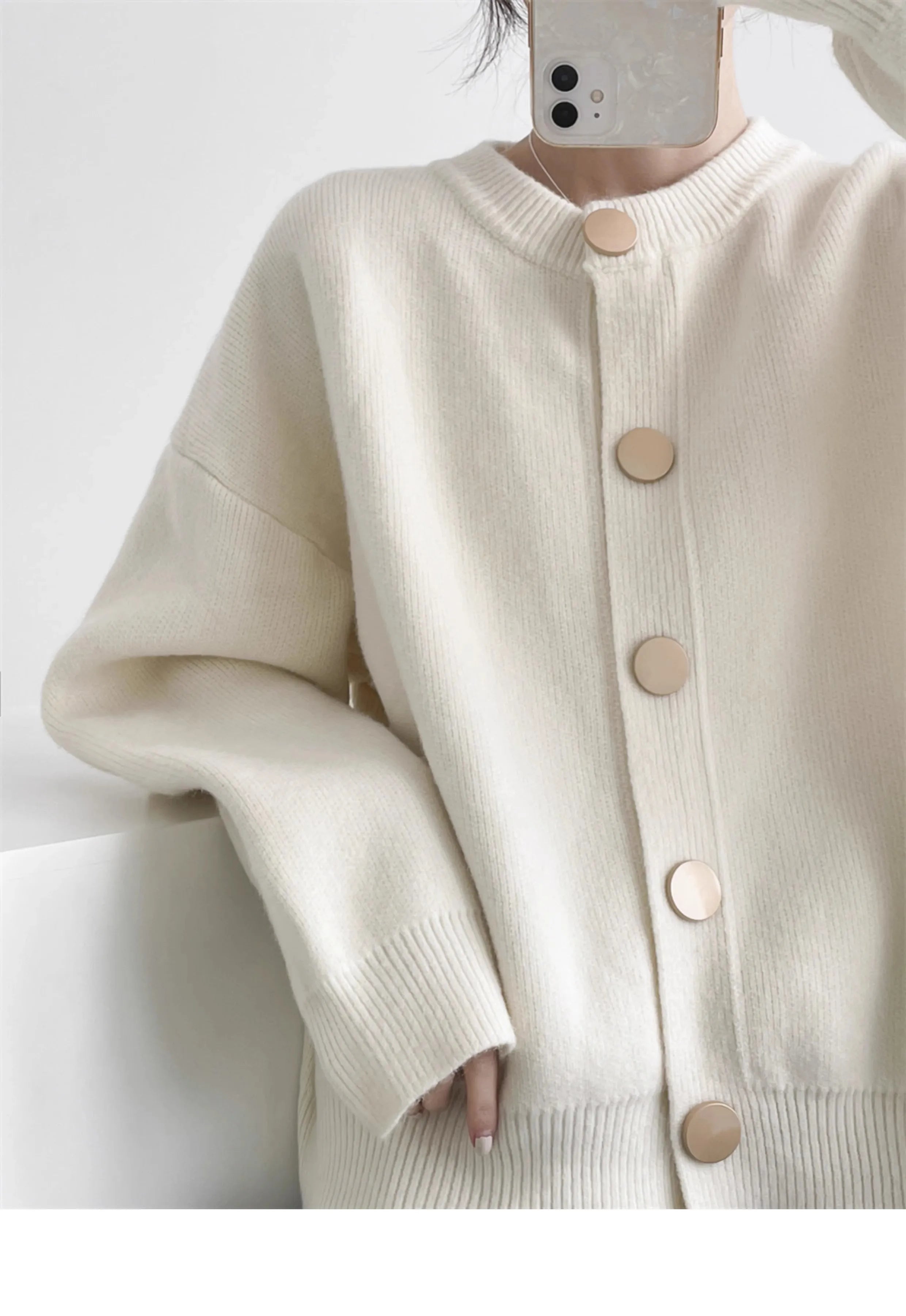Cardigan de Malha Luna