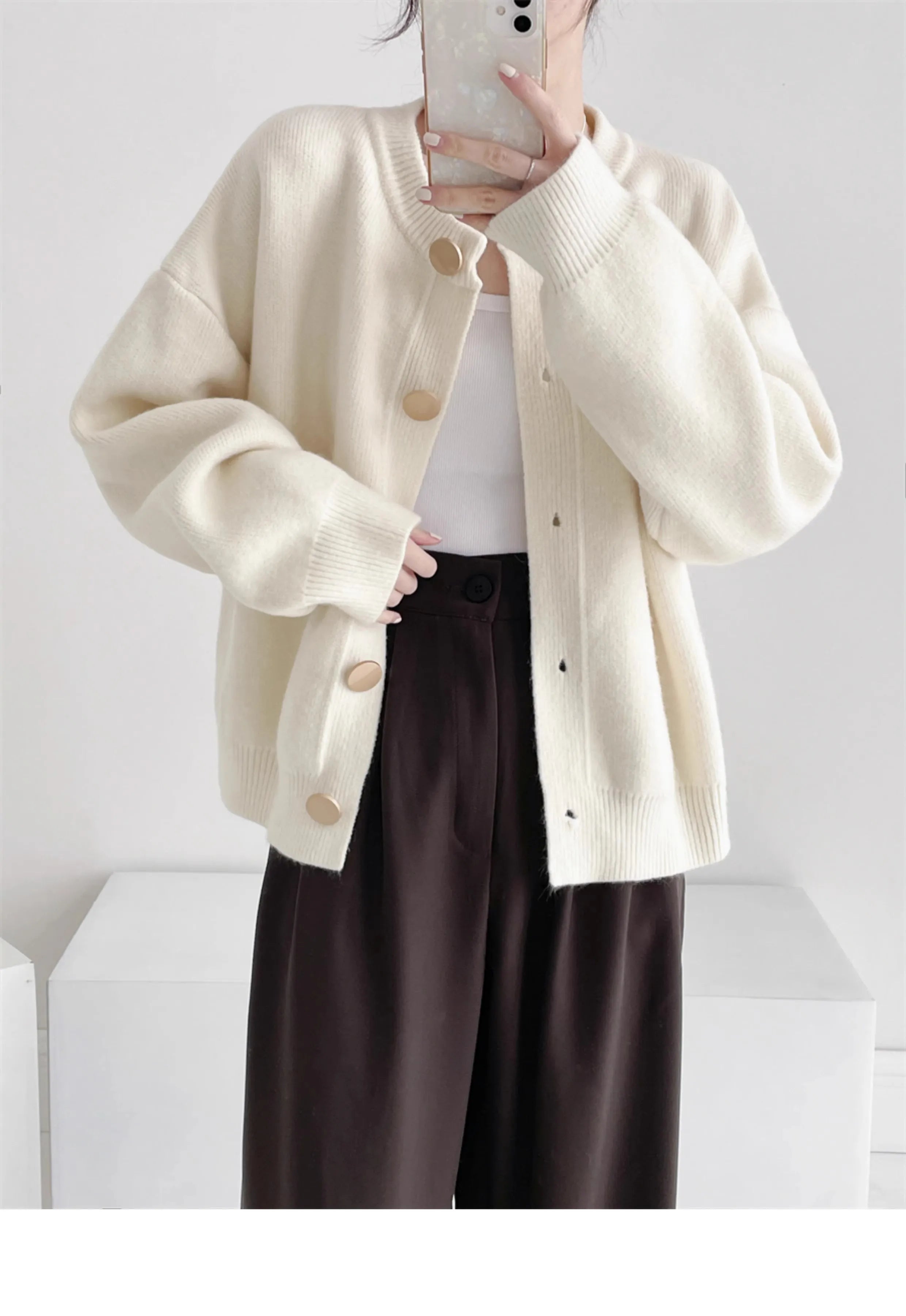 Cardigan de Malha Luna