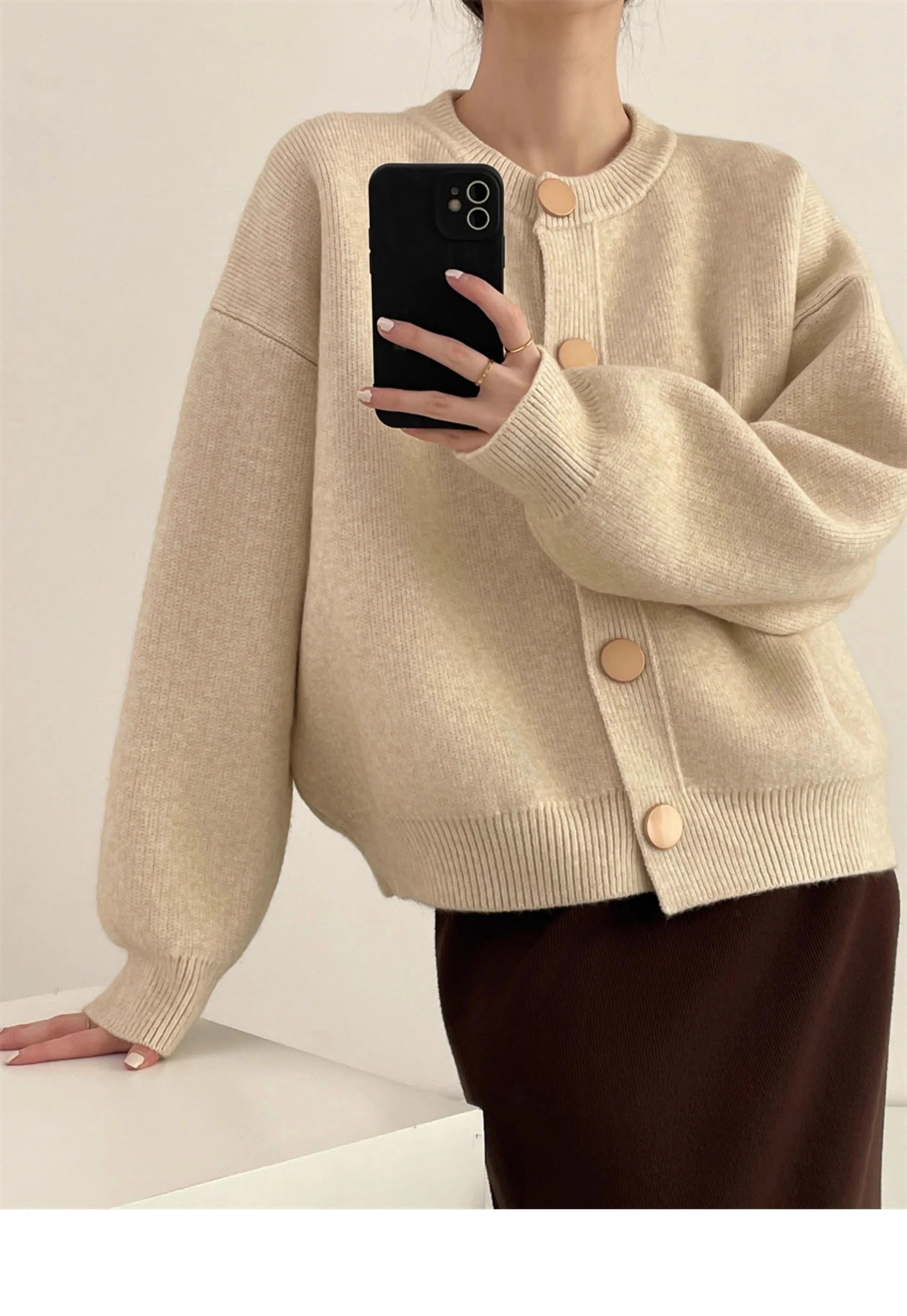 Cardigan de Malha Luna