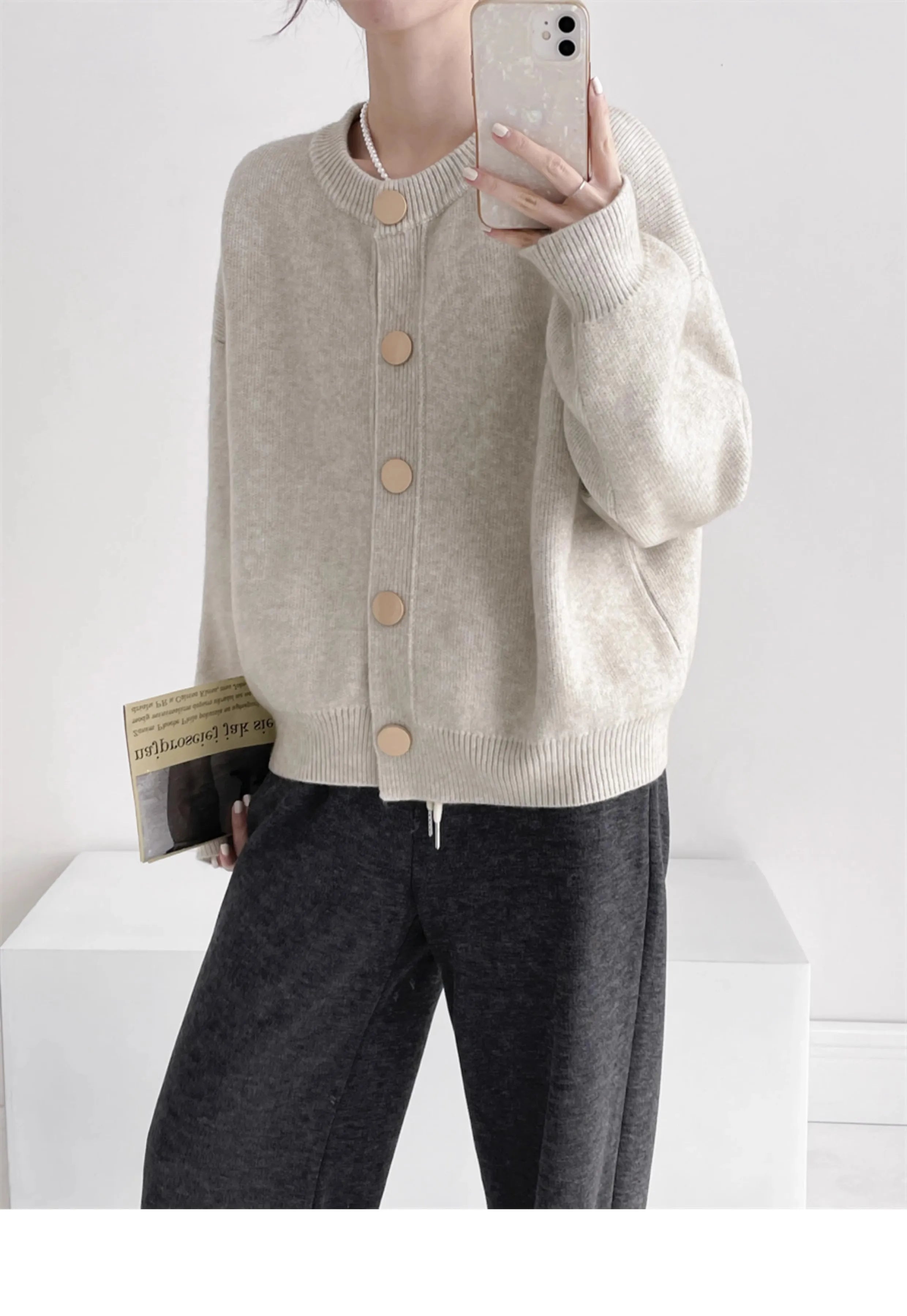 Cardigan de Malha Luna