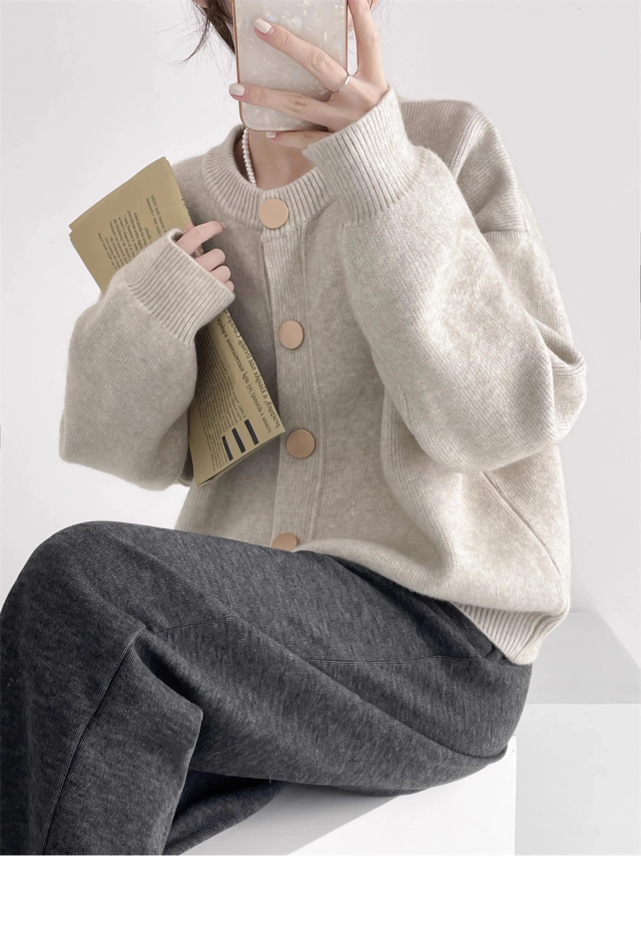 Cardigan de Malha Luna